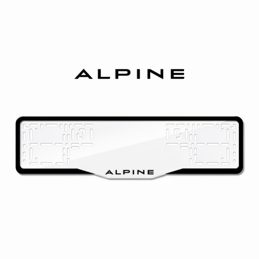 Cadres de plaque d'immatriculation Alpine - Noir - GLASS