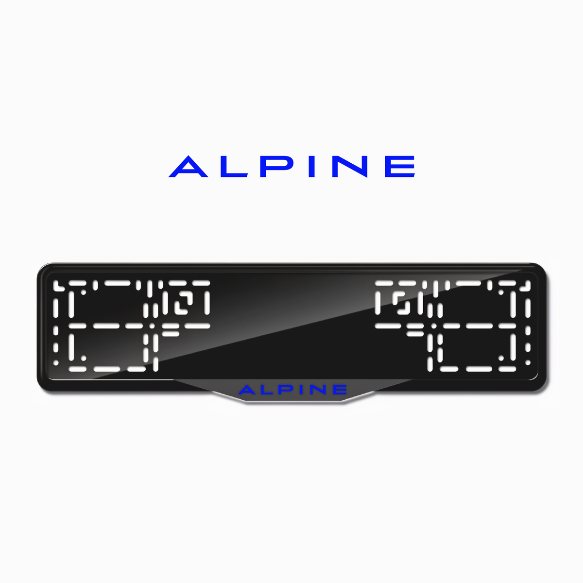 Cadres de plaque d'immatriculation Alpine - Bleu - SATIN