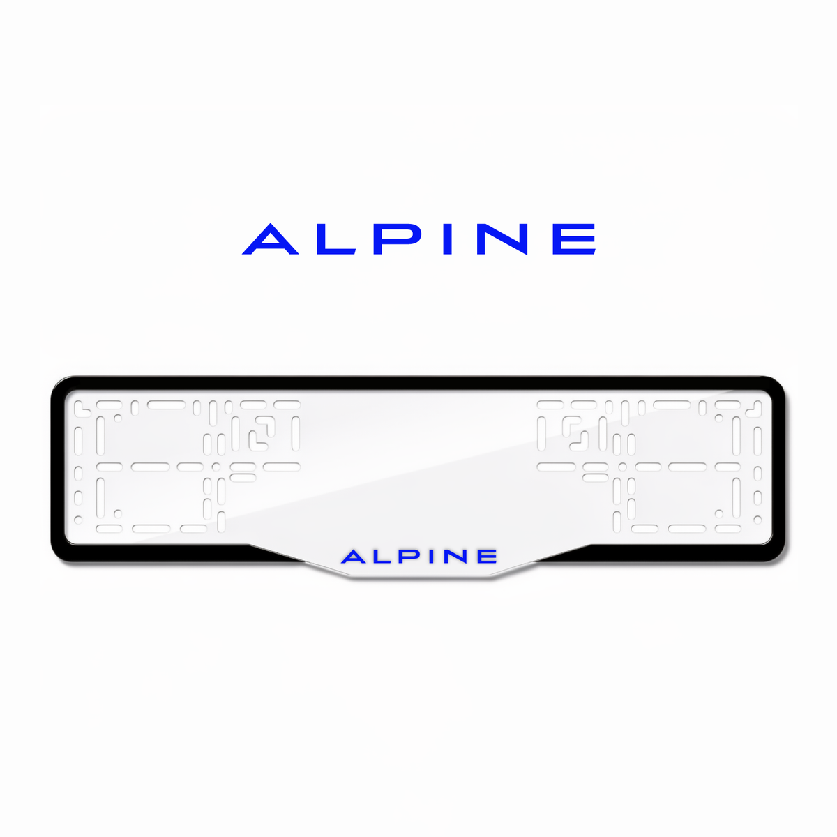 Cadres de plaque d'immatriculation Alpine - Bleu - GLASS