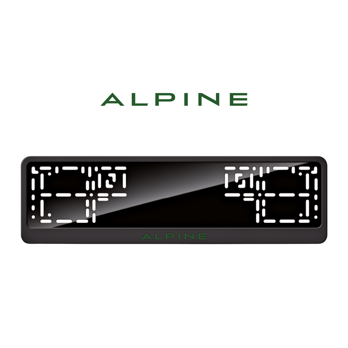 Cadres de plaque d'immatriculation Alpine - Vert - CLASSIC
