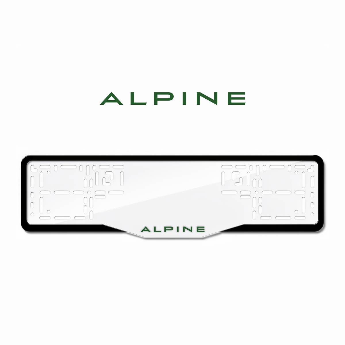 Cadres de plaque d'immatriculation Alpine - Vert - GLASS