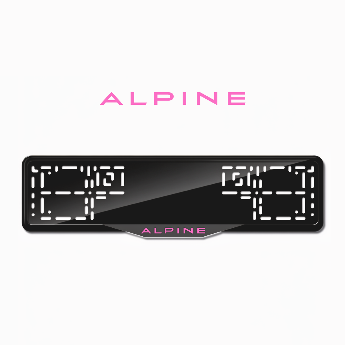 Cadres de plaque d'immatriculation Alpine - Rose - SATIN