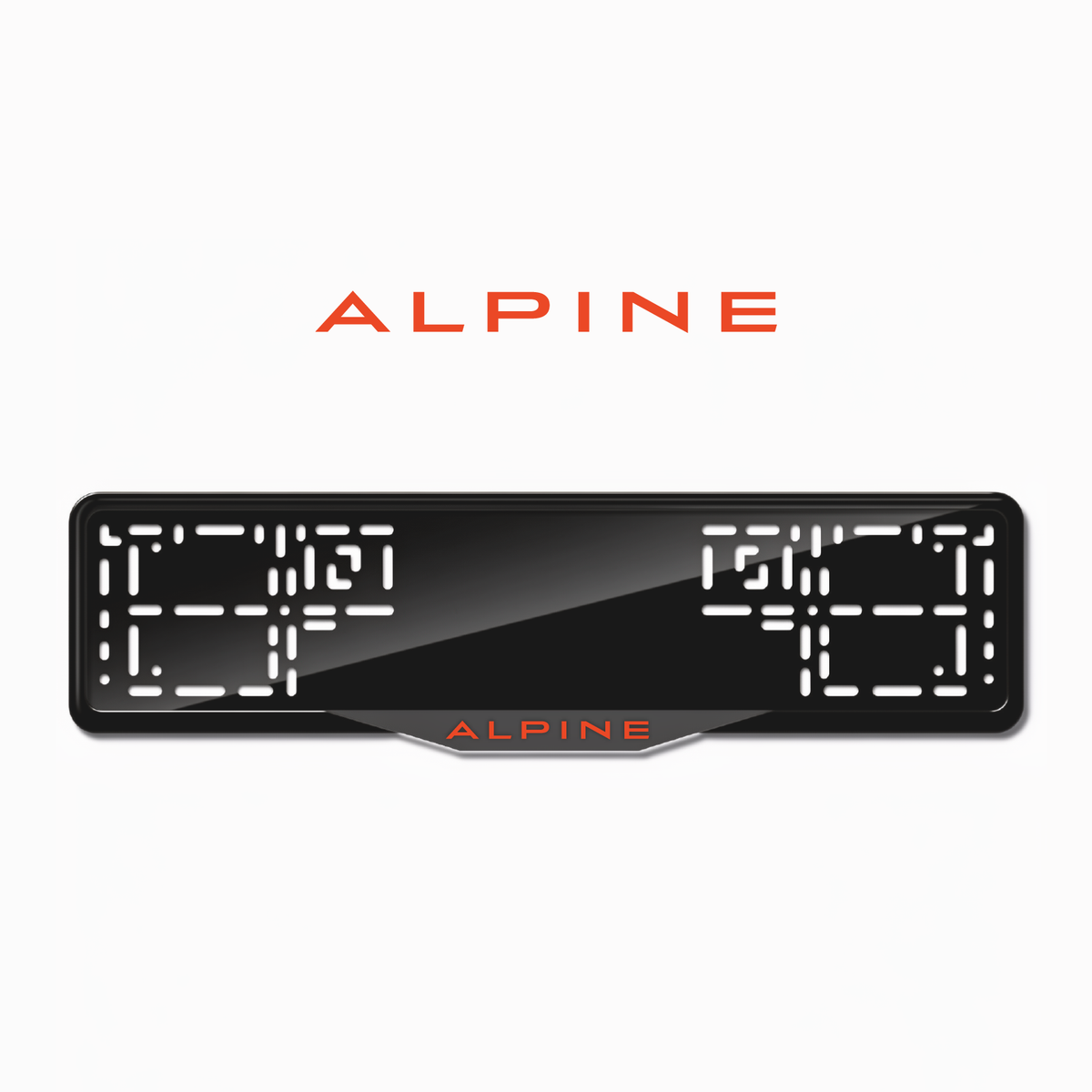 Cadres de plaque d'immatriculation Alpine - Rouge - SATIN
