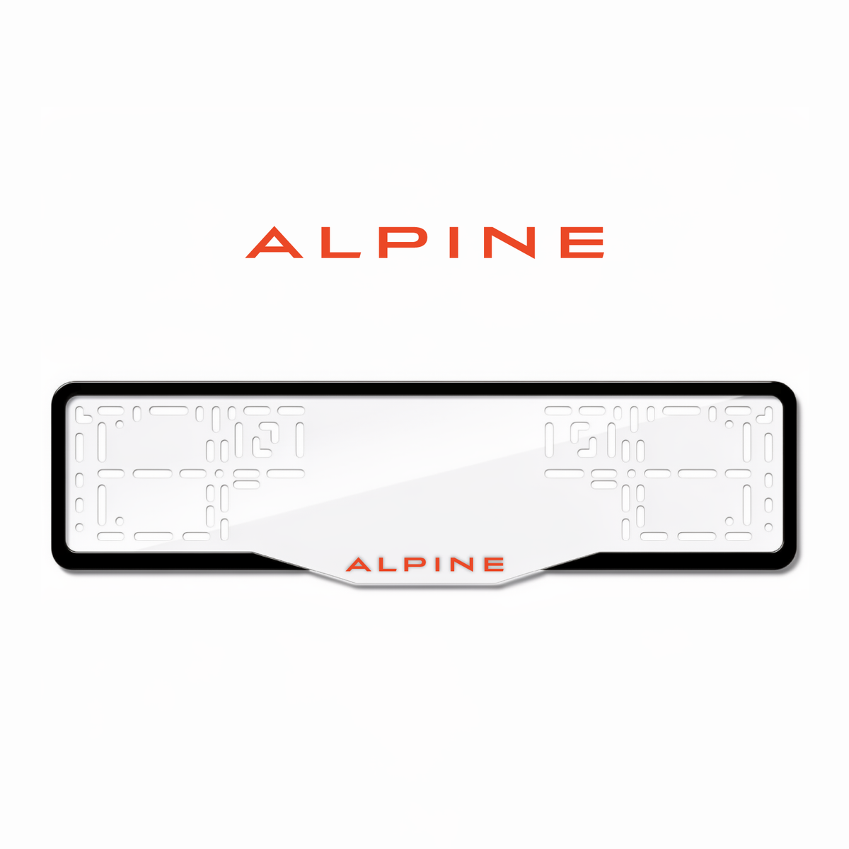 Cadres de plaque d'immatriculation Alpine - Rouge - GLASS