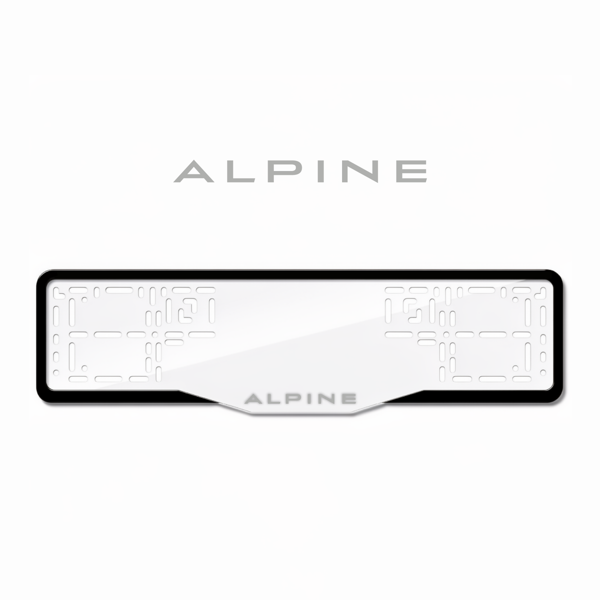 Cadres de plaque d'immatriculation Alpine - Gris - GLASS