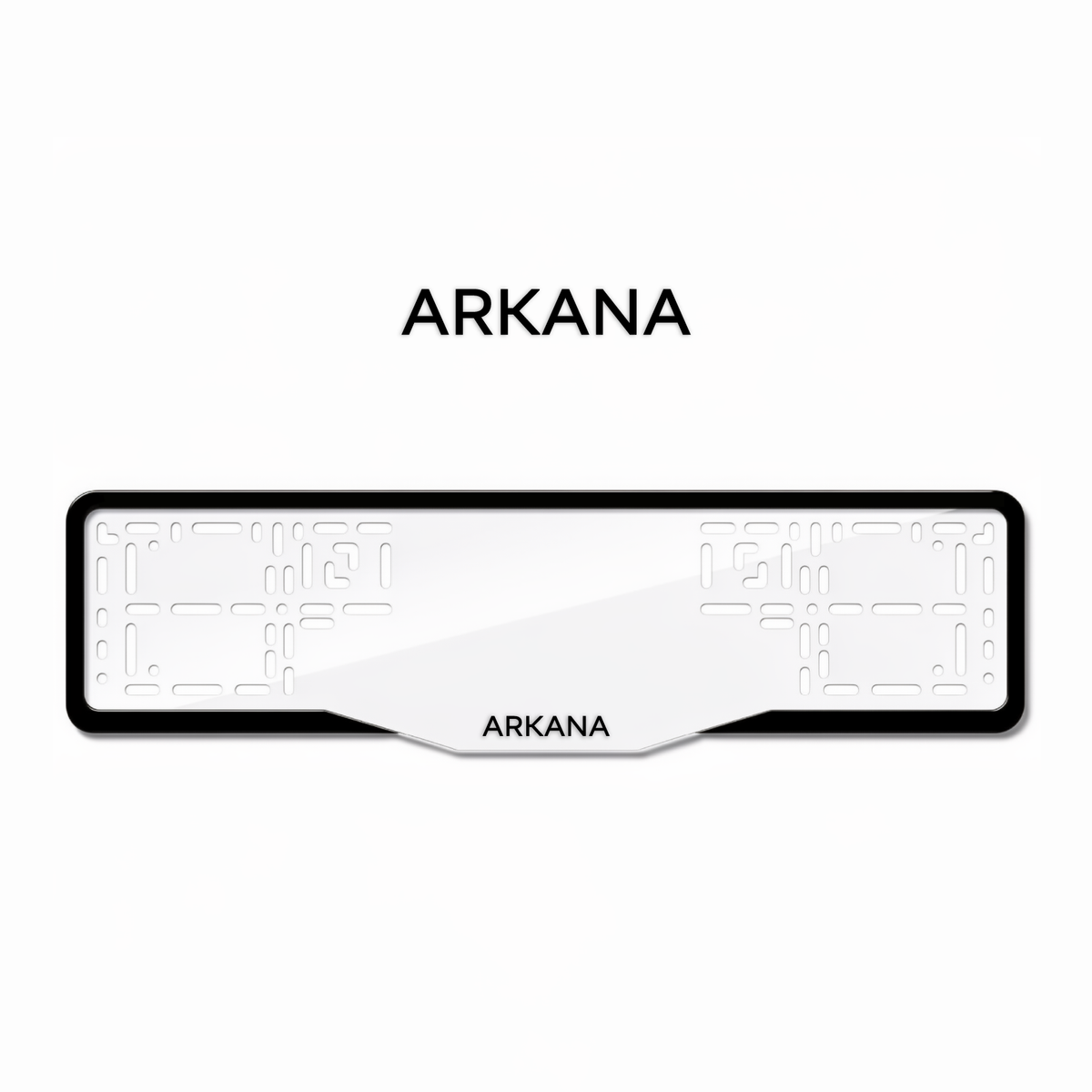 Cadres de plaque d'immatriculation Arkana - Noir - GLASS