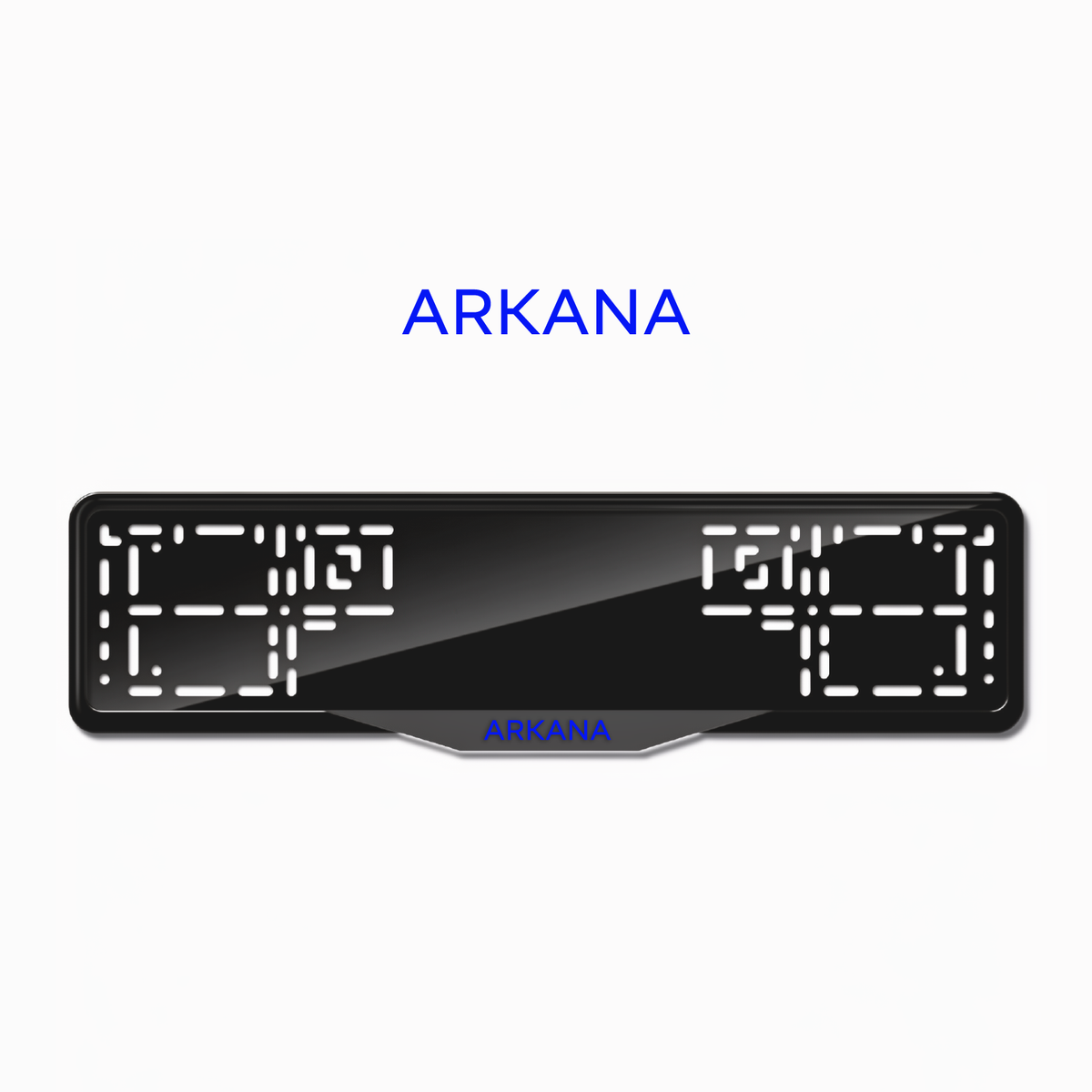 Cadres de plaque d'immatriculation Arkana - Bleu - SATIN