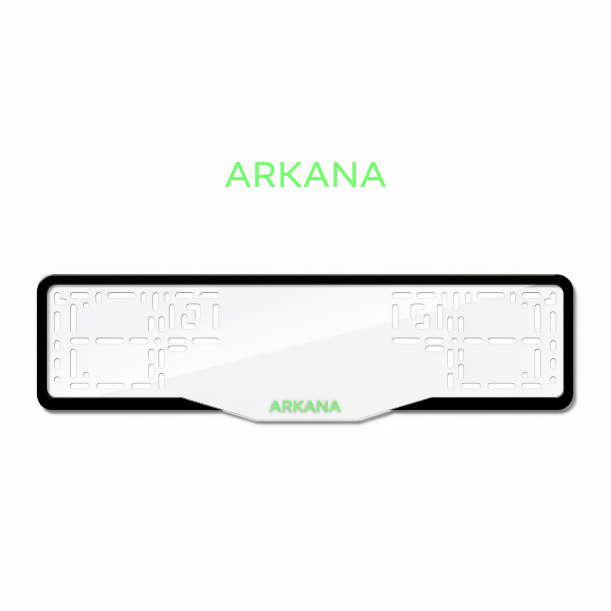 Cadres de plaque d'immatriculation Arkana - Vert néon - GLASS