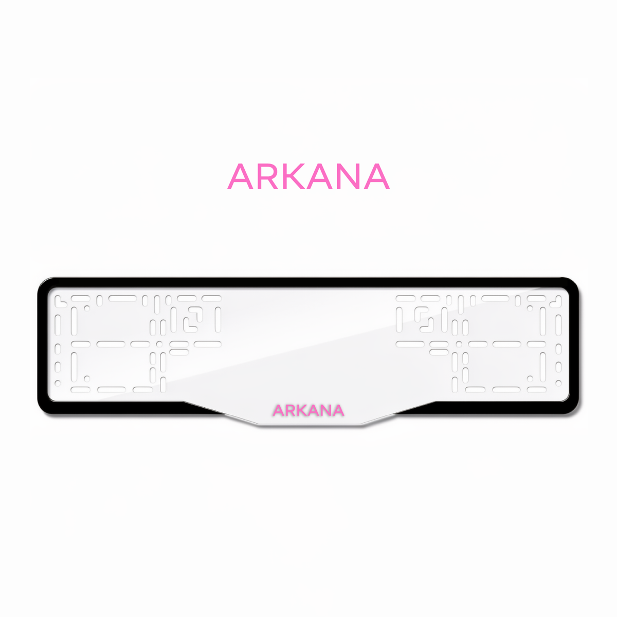 Cadres de plaque d'immatriculation Arkana - Rose - GLASS