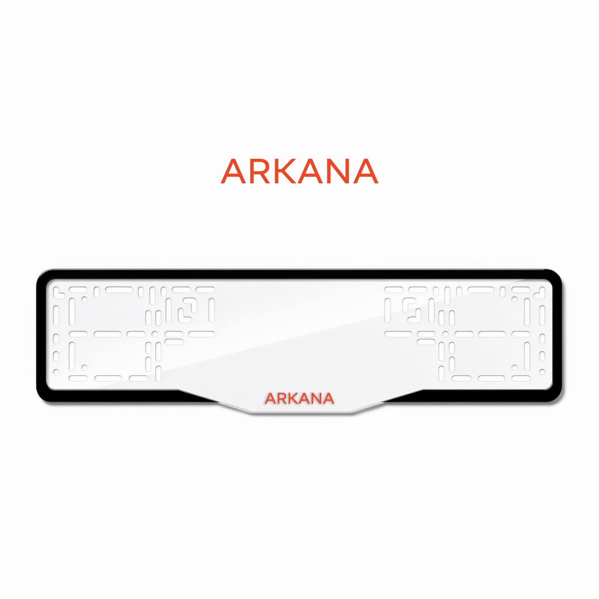 Cadres de plaque d'immatriculation Arkana - Rouge - GLASS