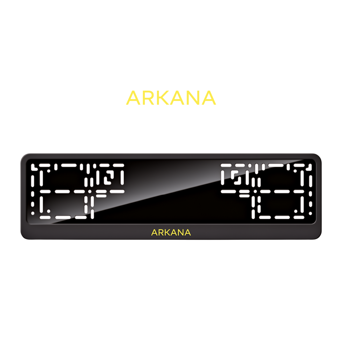 Cadres de plaque d'immatriculation Arkana - Jaune - CLASSIC