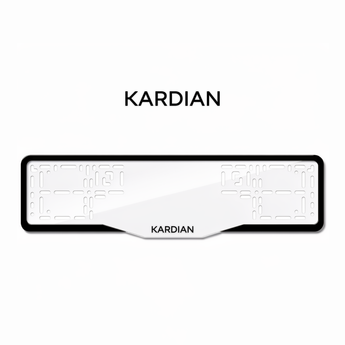 Cadres de plaque d'immatriculation Kardian - Noir - GLASS