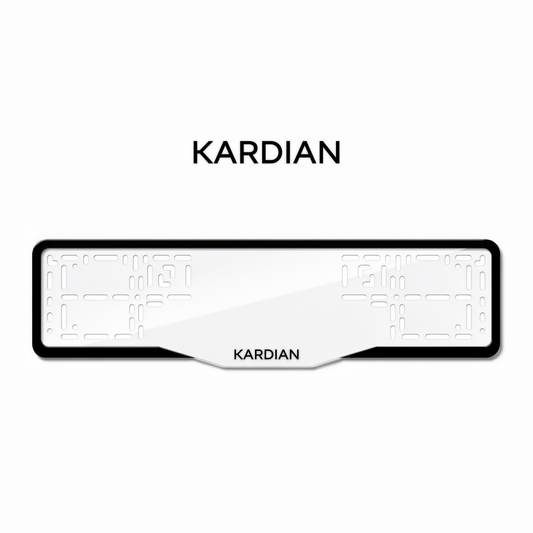 Cadres de plaque d'immatriculation Kardian - Noir - GLASS