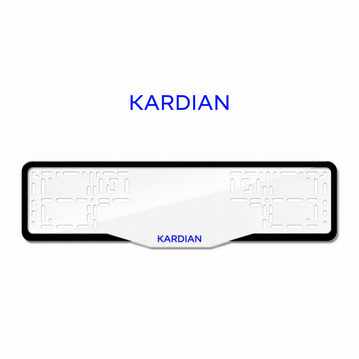 Cadres de plaque d'immatriculation Kardian - Bleu - GLASS