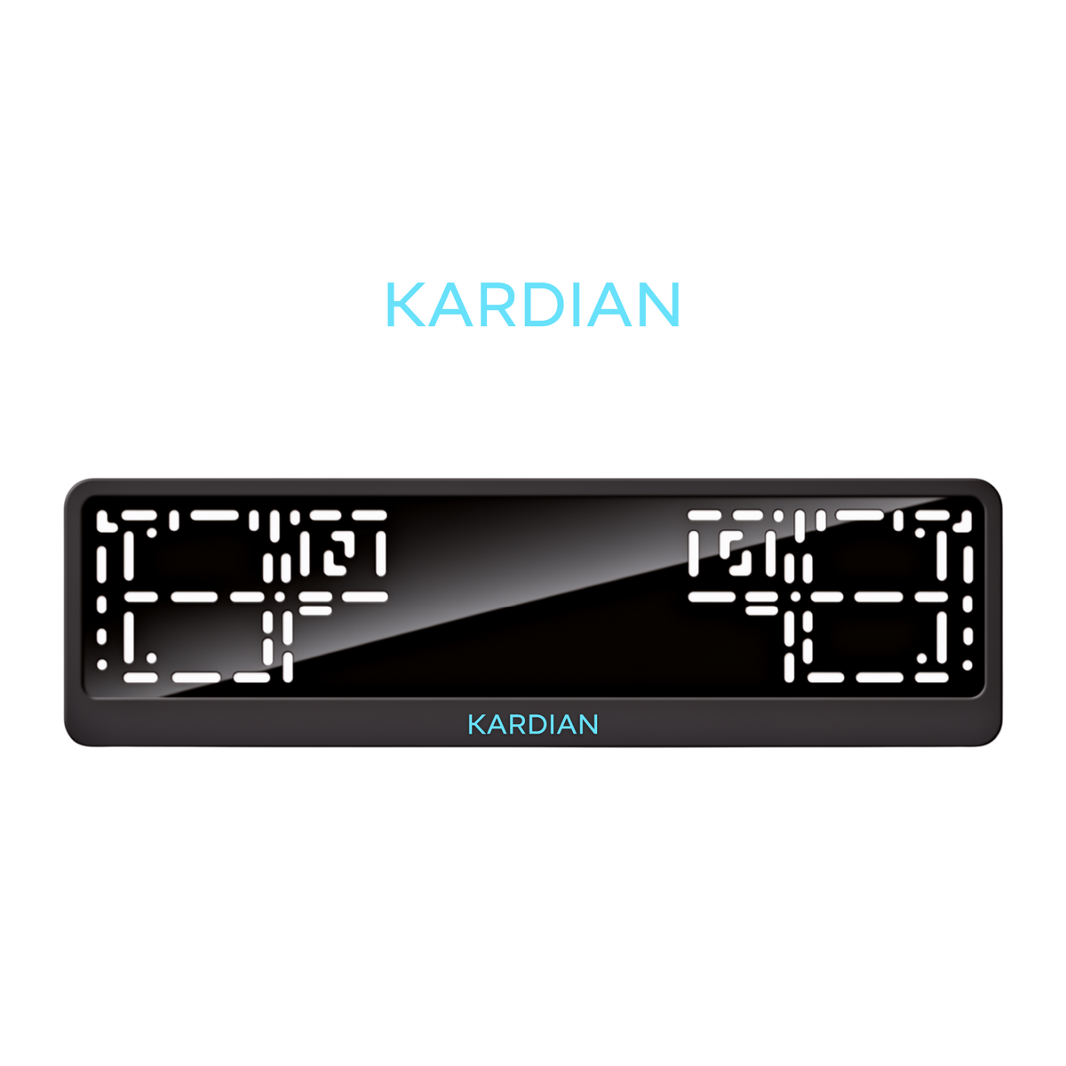 Cadres de plaque d'immatriculation Kardian - Bleu Tiffany - CLASSIC
