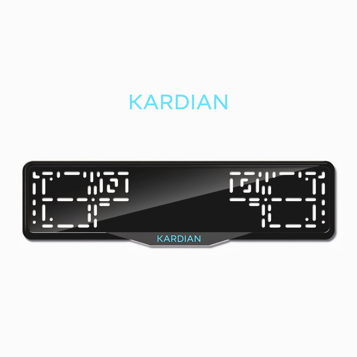 Cadres de plaque d'immatriculation Kardian - Bleu Tiffany - SATIN