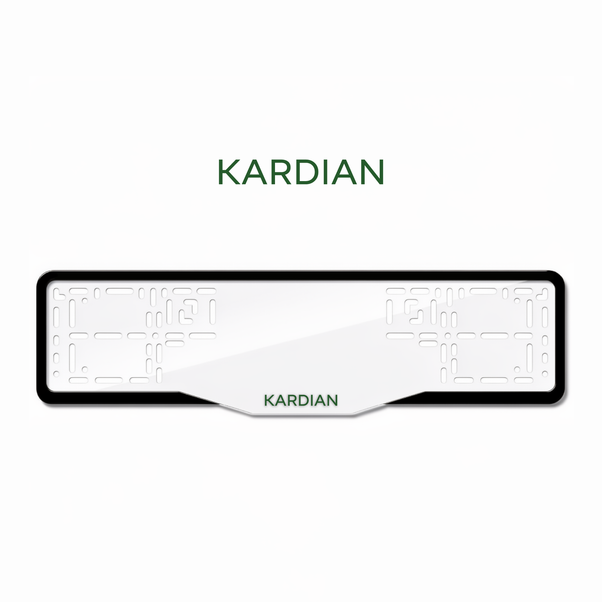 Cadres de plaque d'immatriculation Kardian - Vert - GLASS