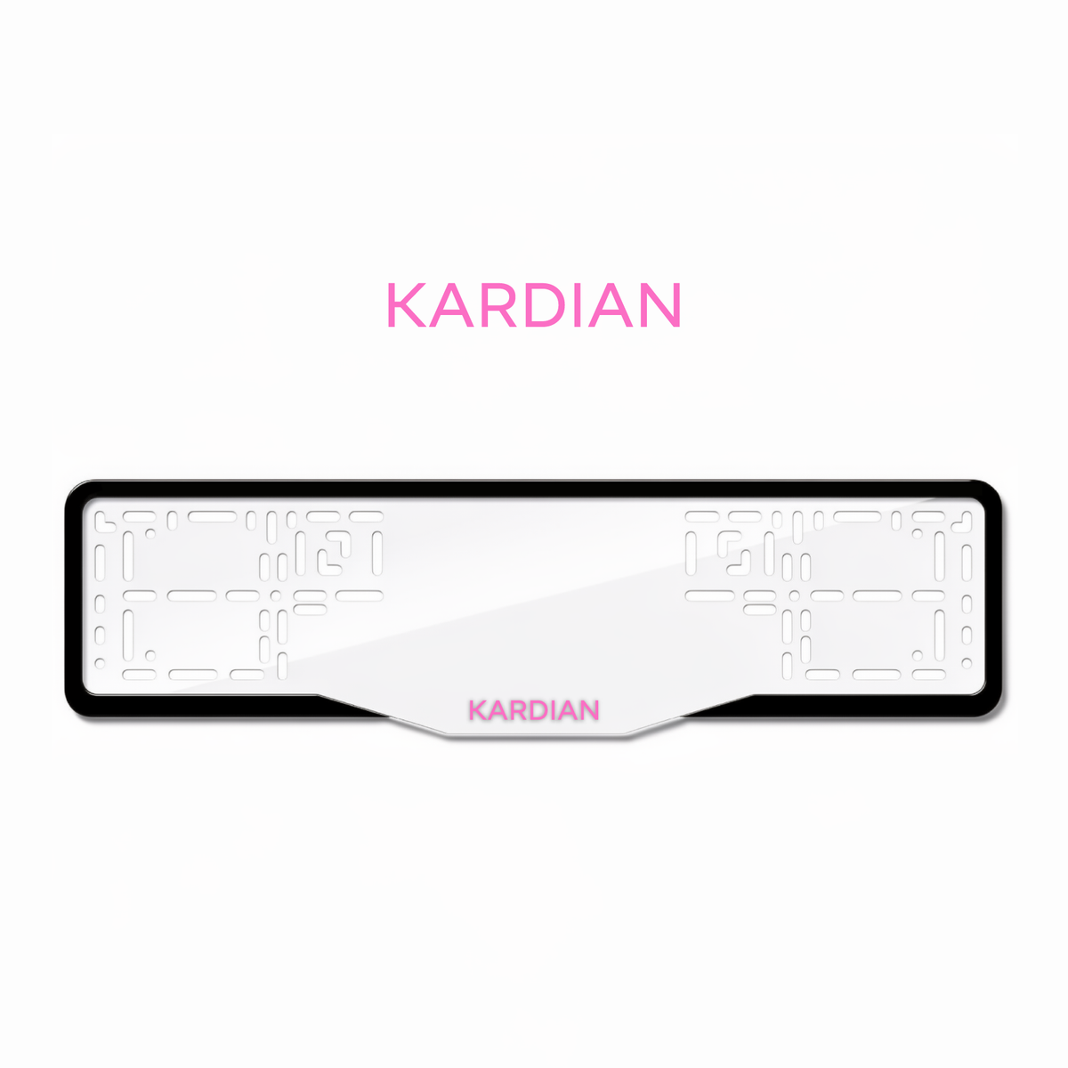 Cadres de plaque d'immatriculation Kardian - Rose - GLASS