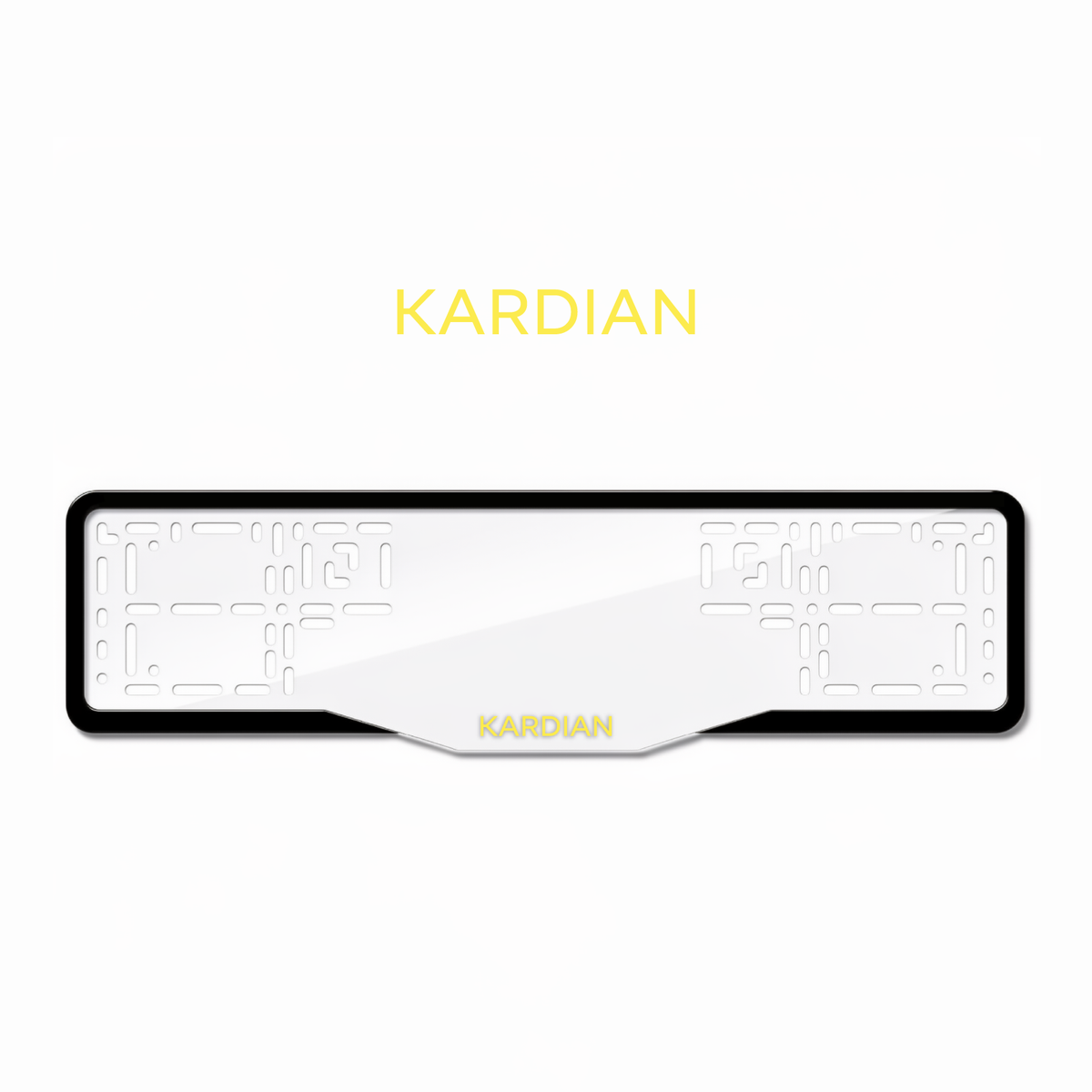 Cadres de plaque d'immatriculation Kardian - Jaune - GLASS