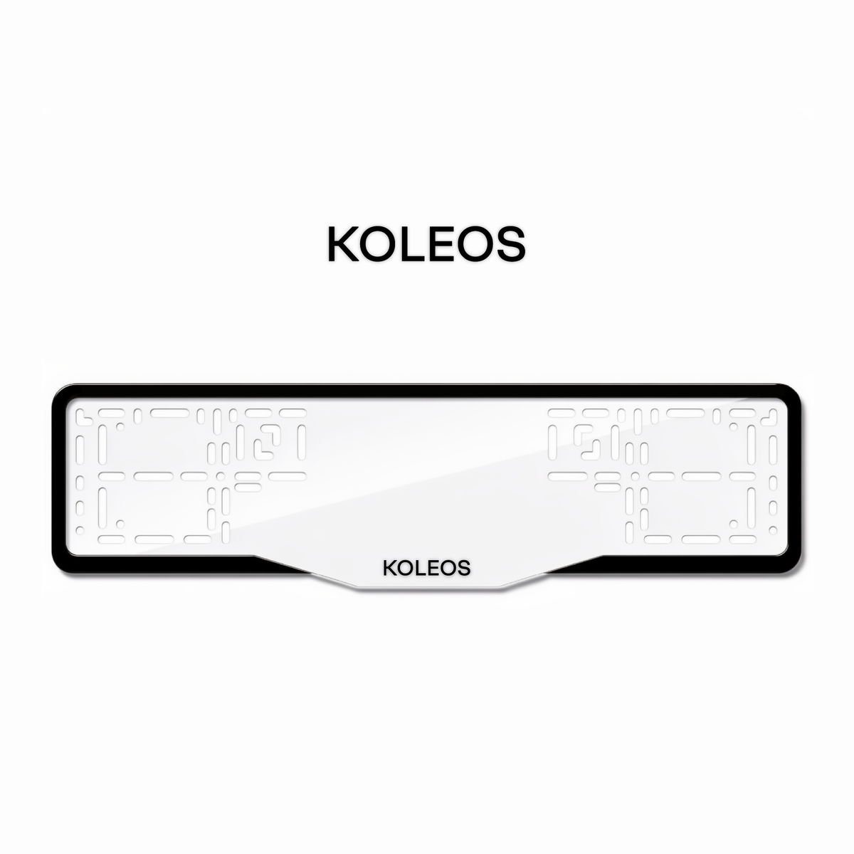 Cadres de plaque d'immatriculation Koleos - Noir - GLASS