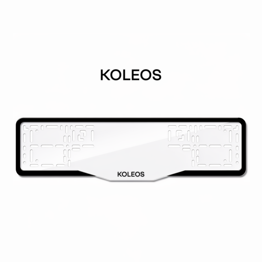Cadres de plaque d'immatriculation Koleos - Noir - GLASS