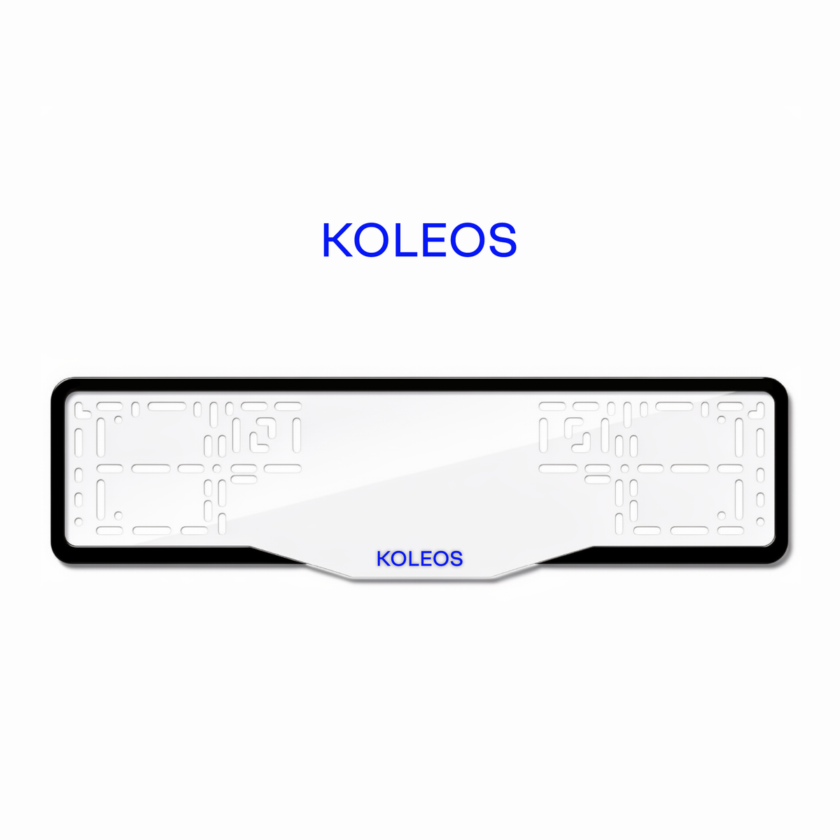 Cadres de plaque d'immatriculation Koleos - Bleu - GLASS