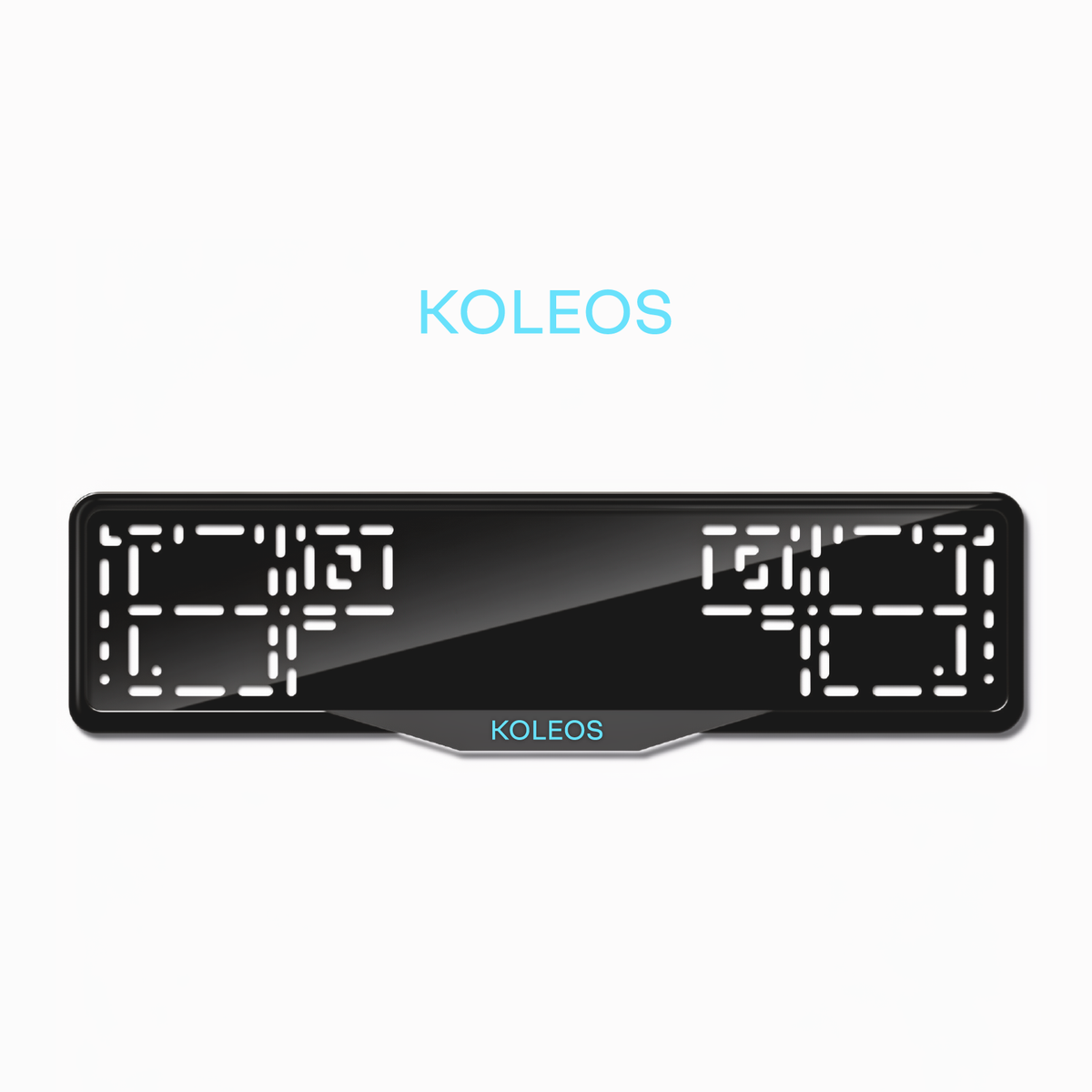 Cadres de plaque d'immatriculation Koleos - Bleu Tiffany - SATIN