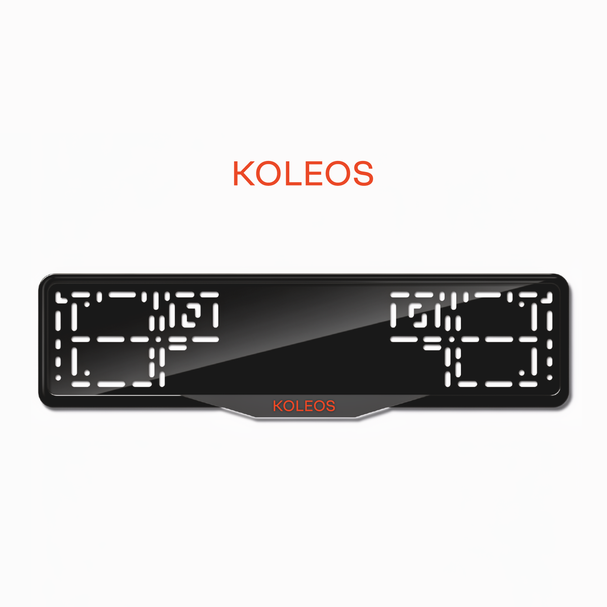 Cadres de plaque d'immatriculation Koleos - Rouge - SATIN