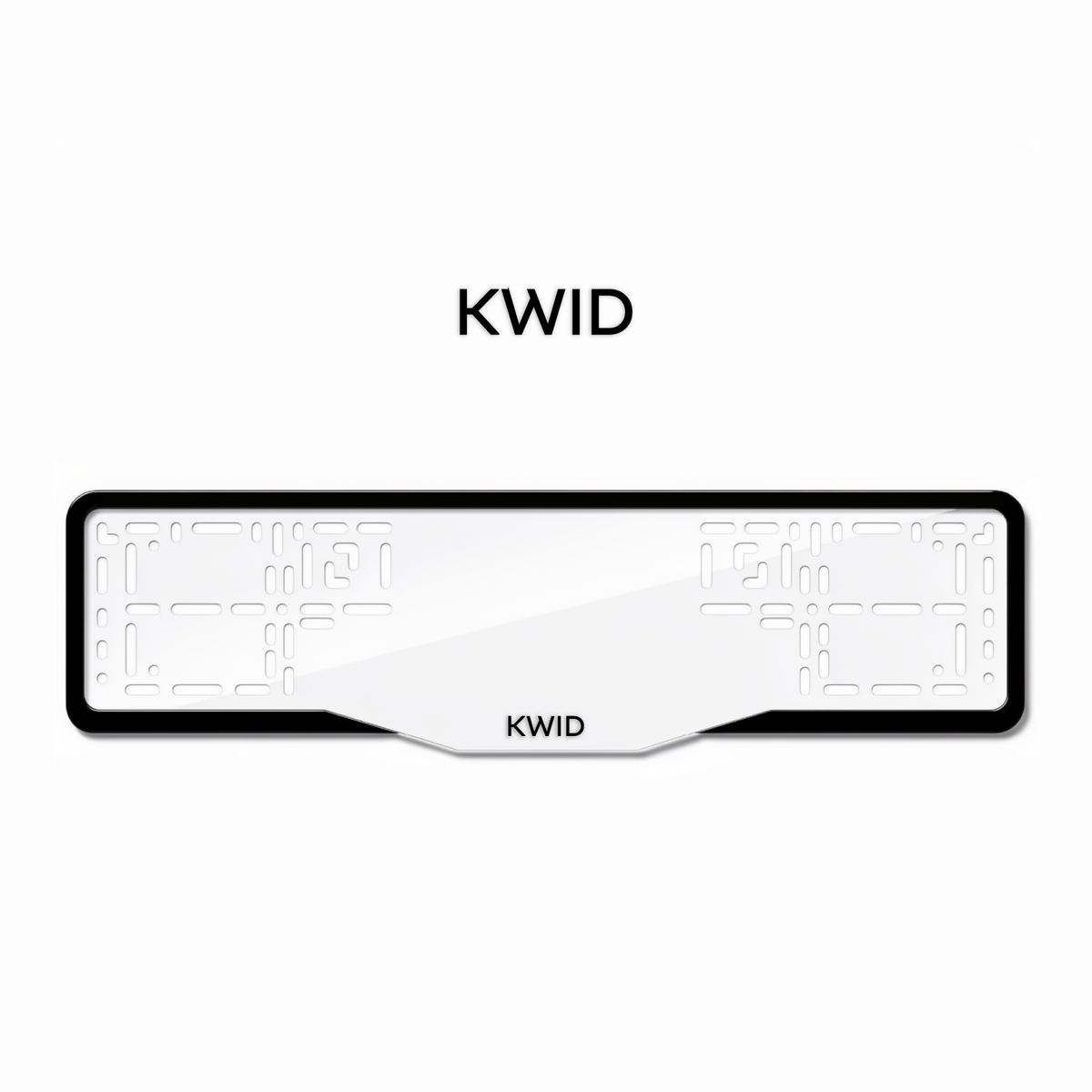 Cadres de plaque d'immatriculation Kwid - Noir - GLASS