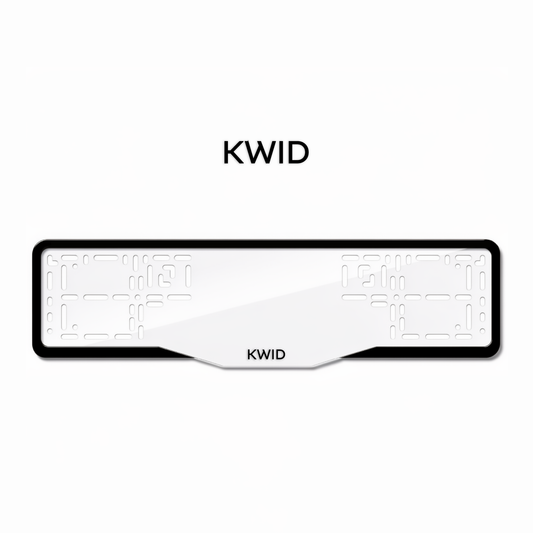 Cadres de plaque d'immatriculation Kwid - Noir - GLASS