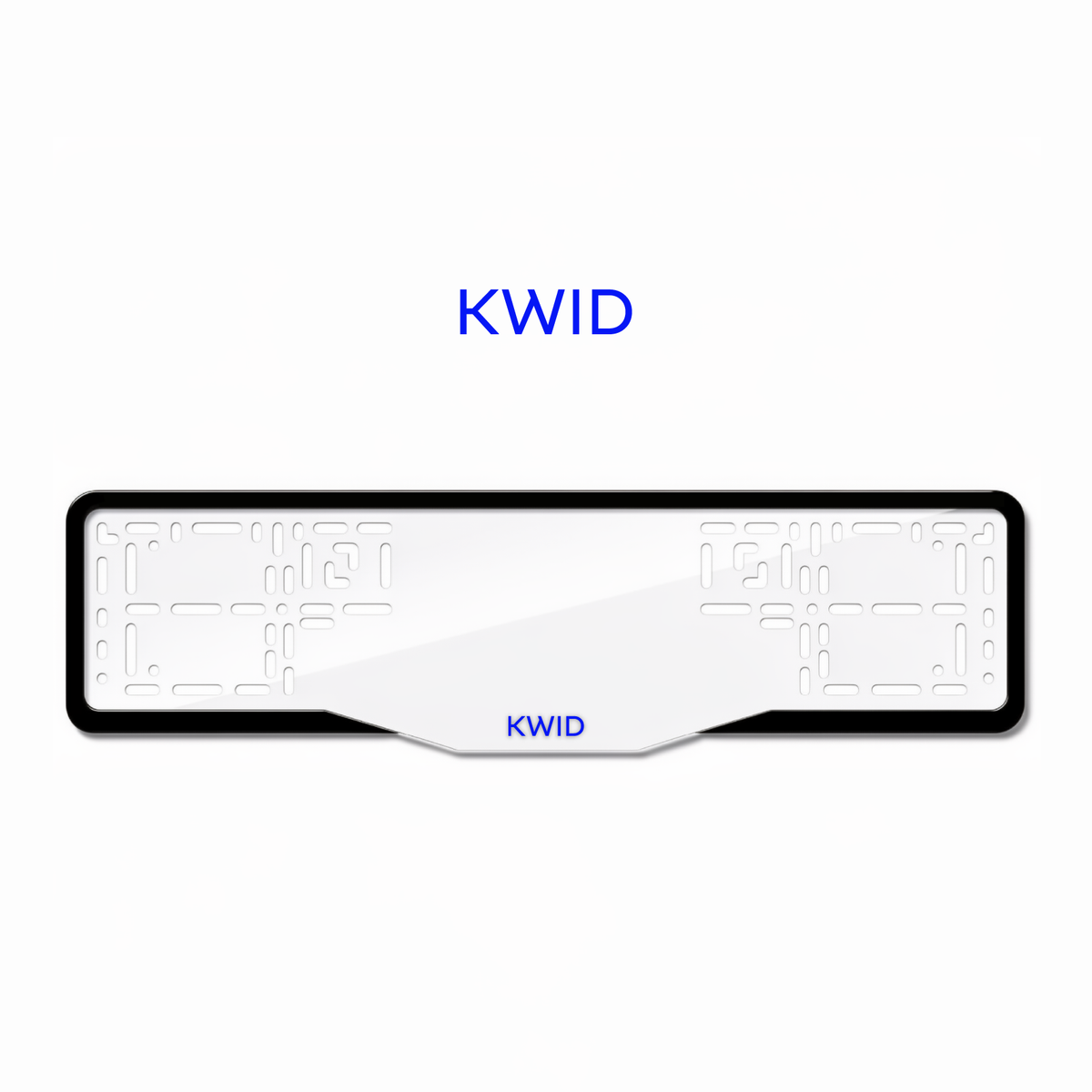 Cadres de plaque d'immatriculation Kwid - Bleu - GLASS