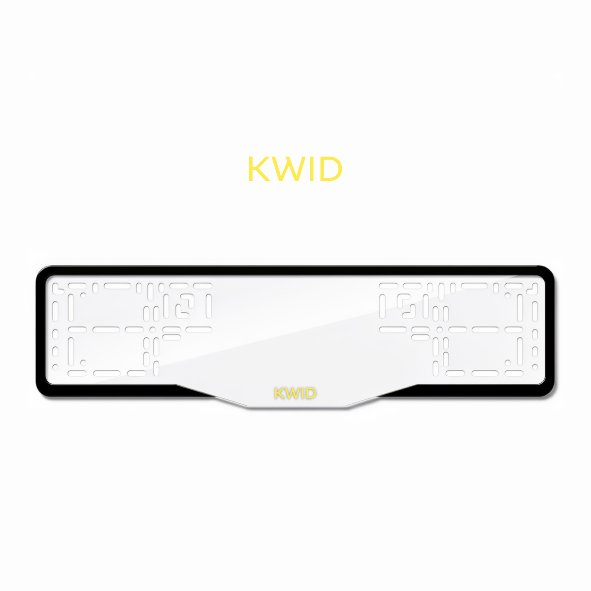 Cadres de plaque d'immatriculation Kwid - Jaune - GLASS