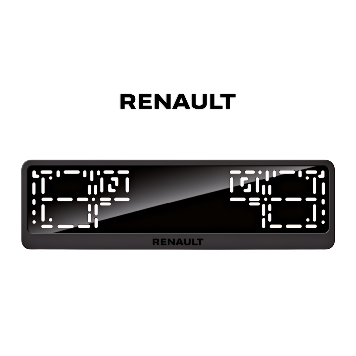 Cadres de plaque d'immatriculation Renault - Noir - CLASSIC