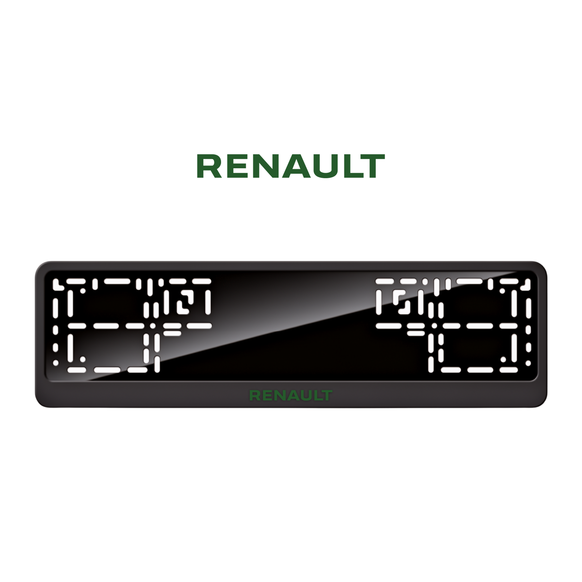 Cadres de plaque d'immatriculation Renault - Vert - CLASSIC