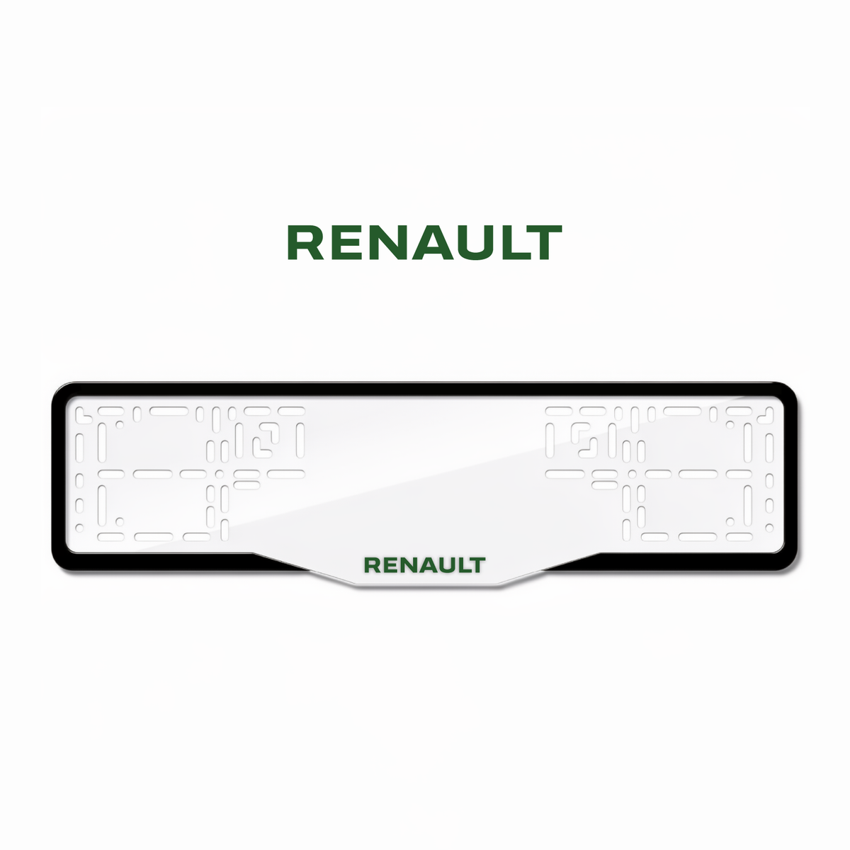 Cadres de plaque d'immatriculation Renault - Vert - GLASS