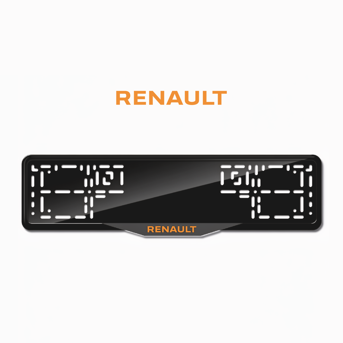 Cadres de plaque d'immatriculation Renault - Orange Hermès - SATIN