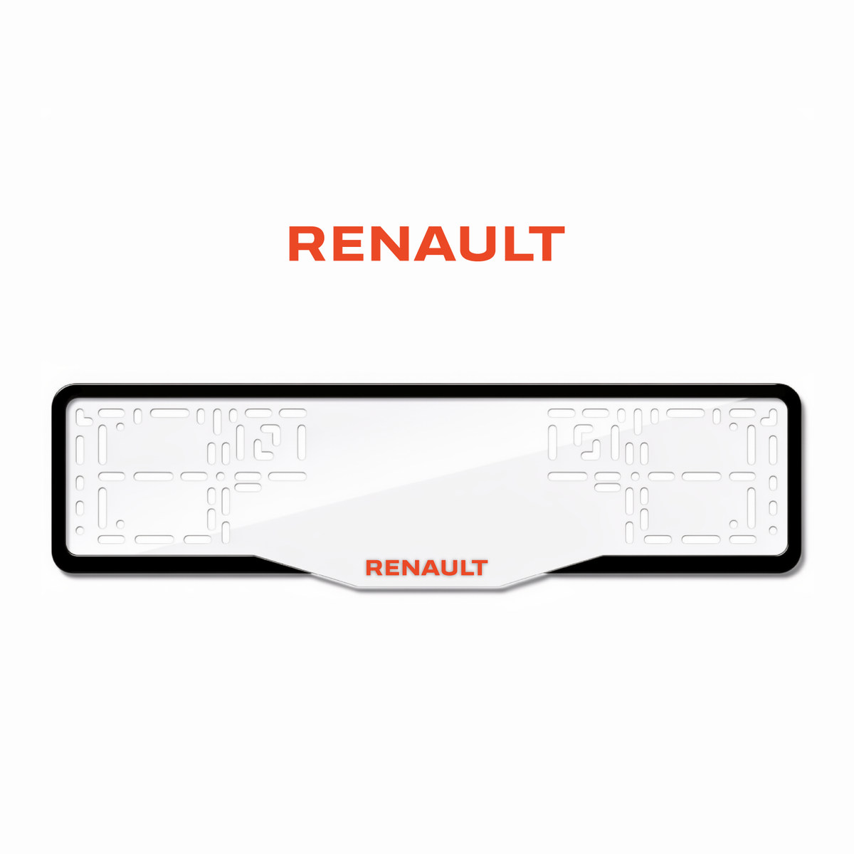 Cadres de plaque d'immatriculation Renault - Rouge - GLASS