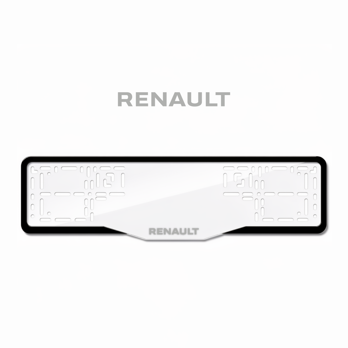 Cadres de plaque d'immatriculation Renault - Gris - GLASS