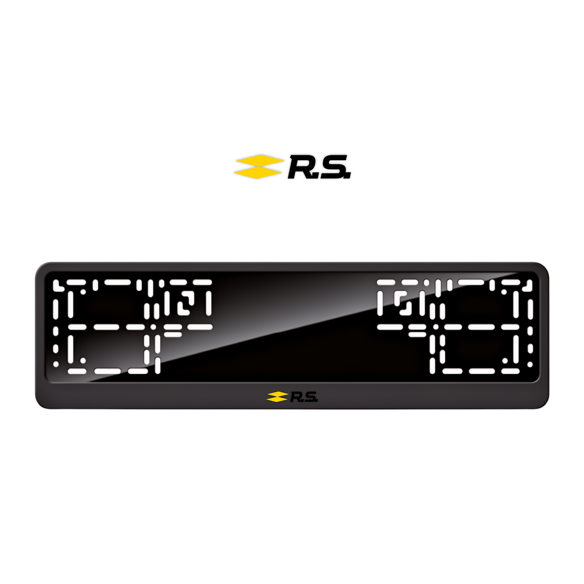 Cadres de plaque d'immatriculation Renault R.S. - Noir - CLASSIC
