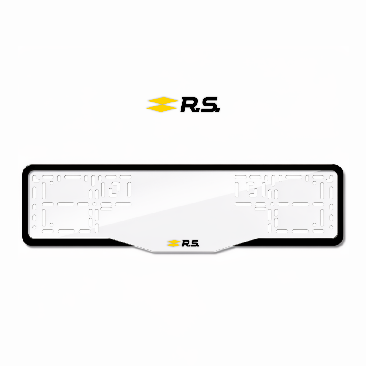 Cadres de plaque d'immatriculation Renault R.S. - Noir - GLASS