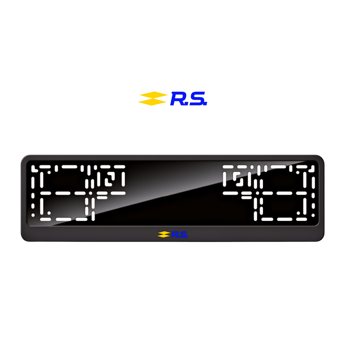 Cadres de plaque d'immatriculation Renault R.S. - Bleu - CLASSIC