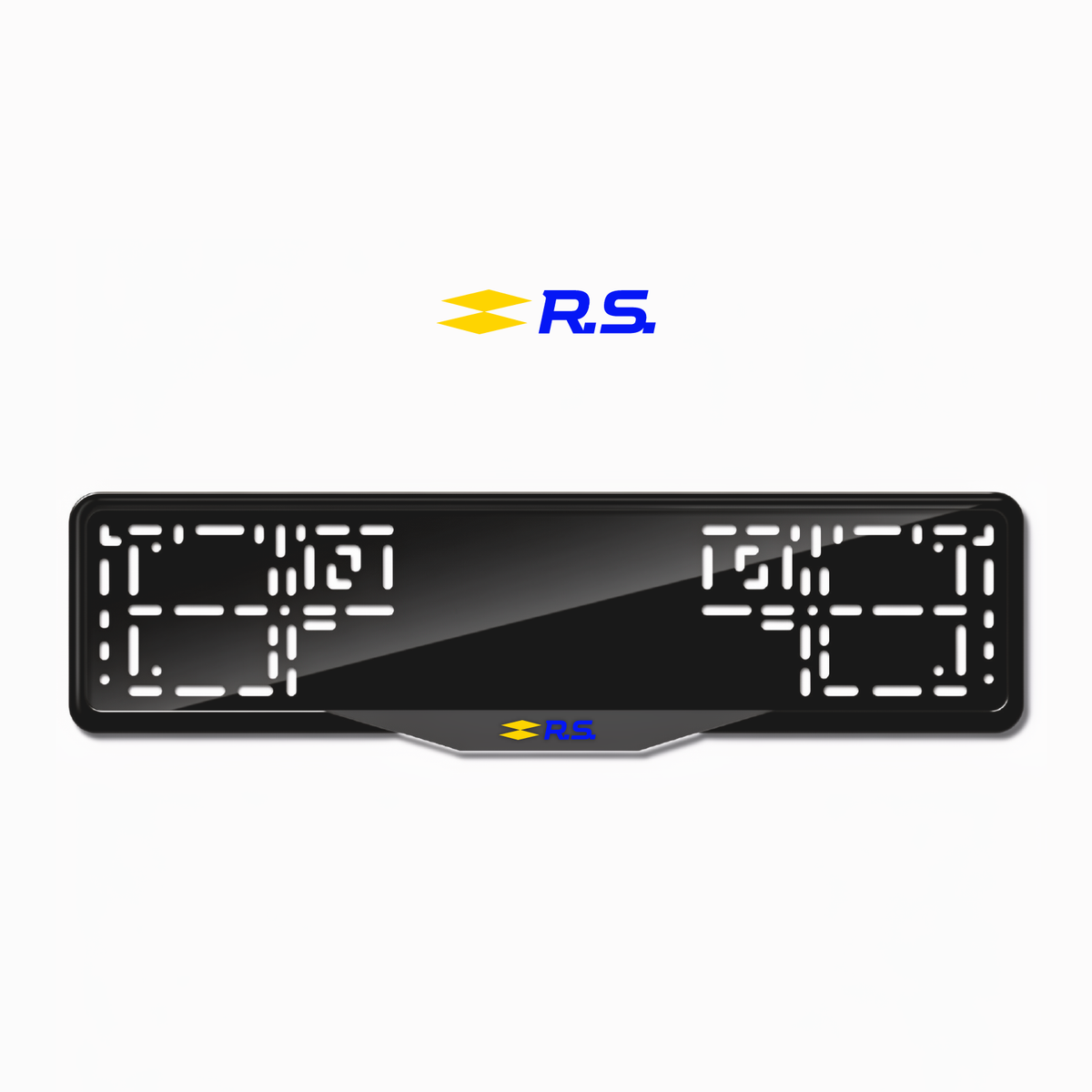 Cadres de plaque d'immatriculation Renault R.S. - Bleu - SATIN