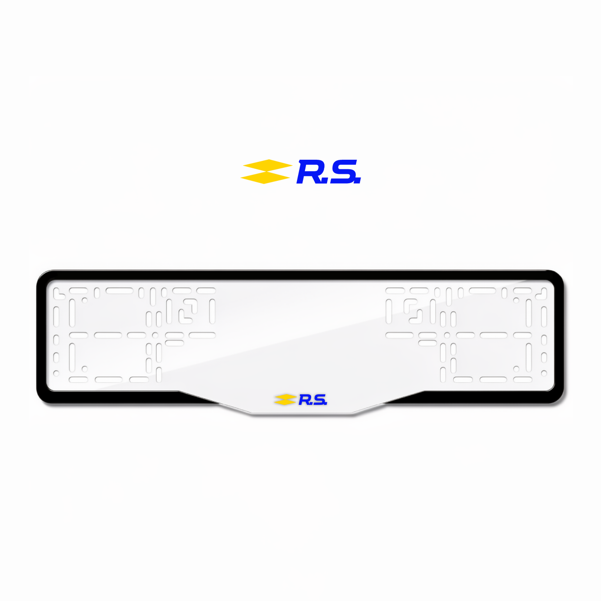Cadres de plaque d'immatriculation Renault R.S. - Bleu - GLASS