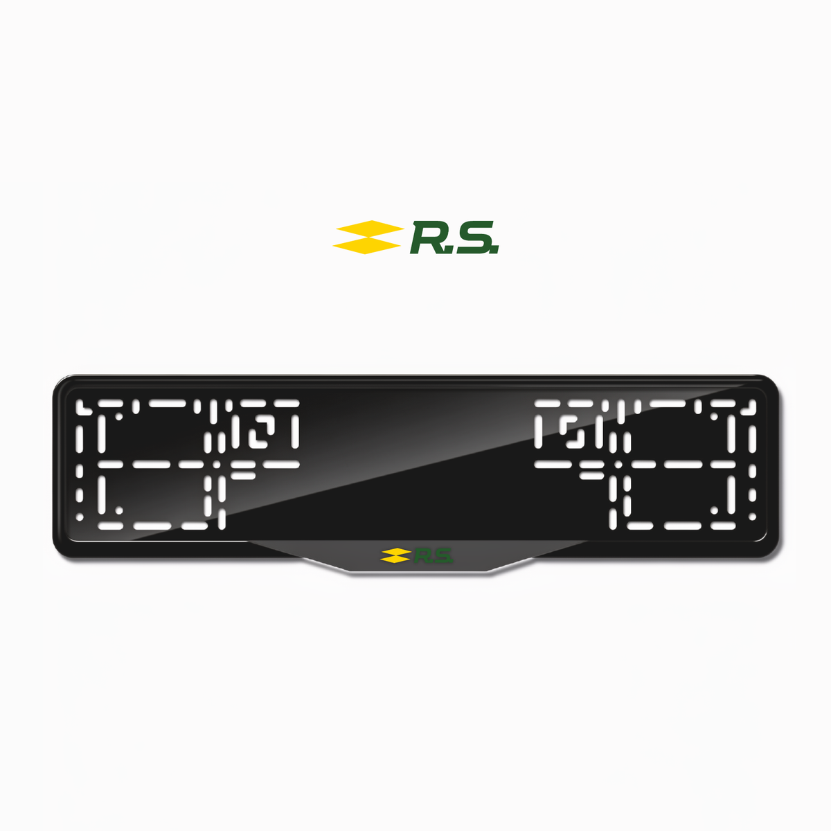 Cadres de plaque d'immatriculation Renault R.S. - Vert - SATIN