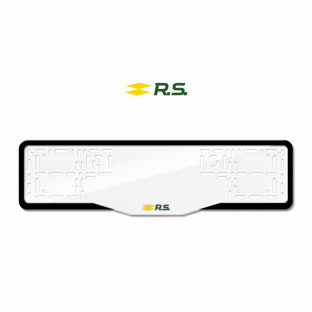 Cadres de plaque d'immatriculation Renault R.S. - Vert - GLASS