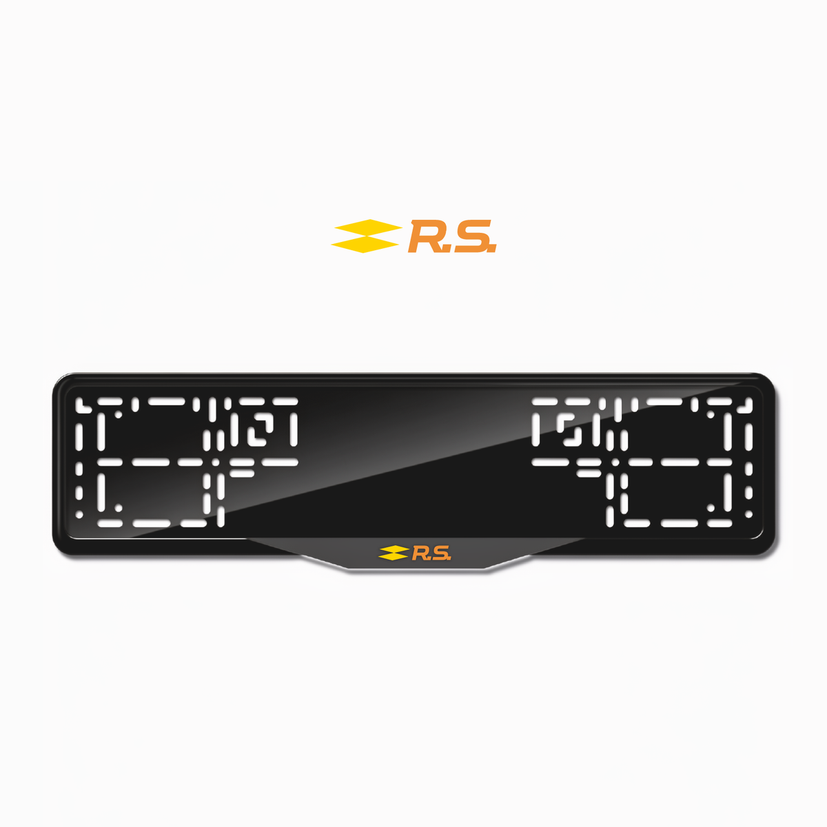 Cadres de plaque d'immatriculation Renault R.S. - Orange Hermès - SATIN
