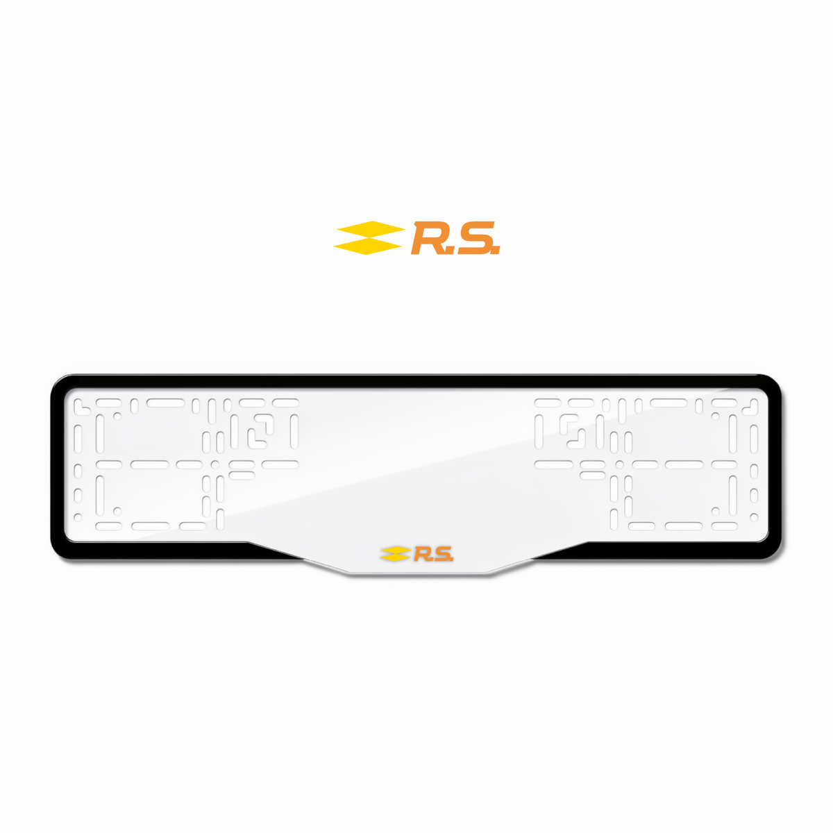 Cadres de plaque d'immatriculation Renault R.S. - Orange Hermès - GLASS
