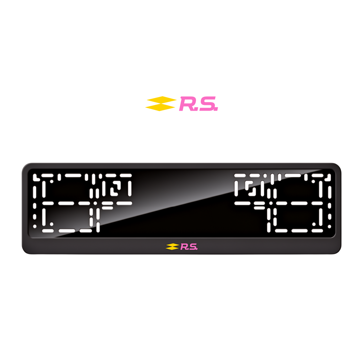 Cadres de plaque d'immatriculation Renault R.S. - Rose - CLASSIC