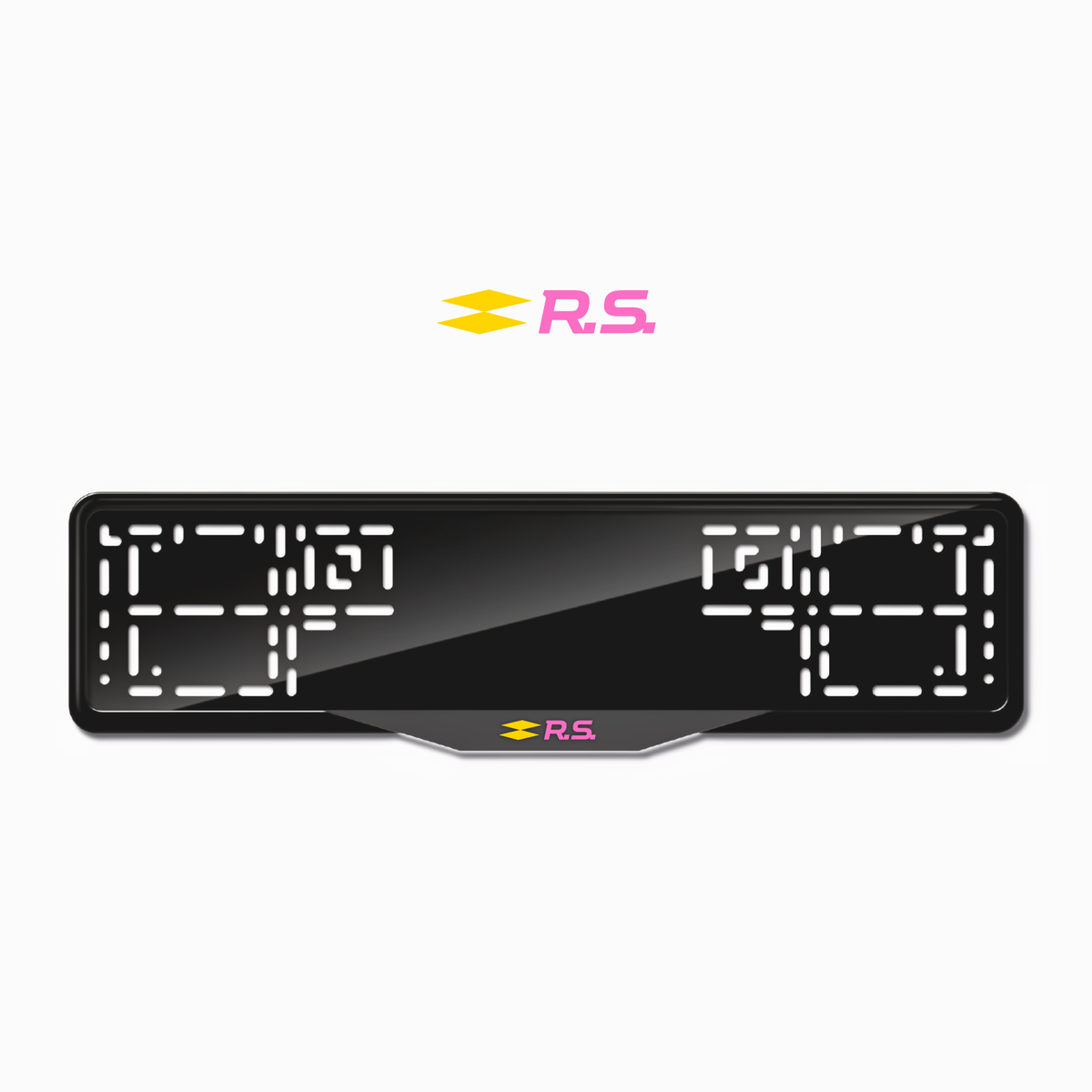 Cadres de plaque d'immatriculation Renault R.S. - Rose - SATIN