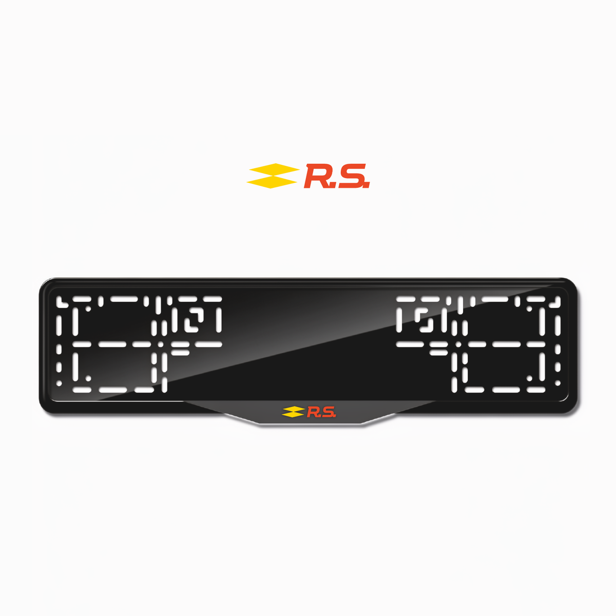 Cadres de plaque d'immatriculation Renault R.S. - Rouge - SATIN